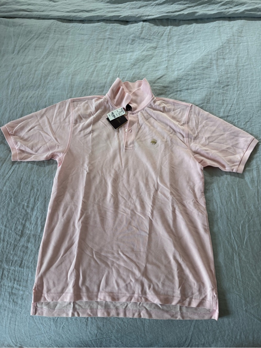 Brooks Brothers Pale Pink Polo with Embroidered Logo